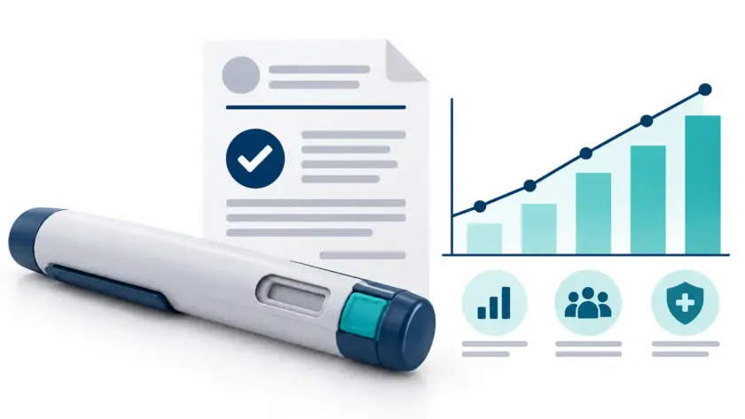 Illustration accompanying the Wegovy HD 7.2 mg evidence and label overview