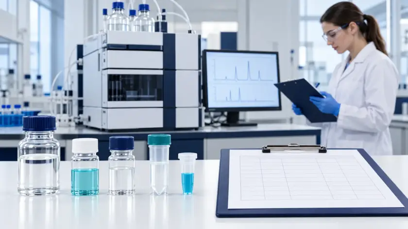 Illustration for peptide batch testing and laboratory report details